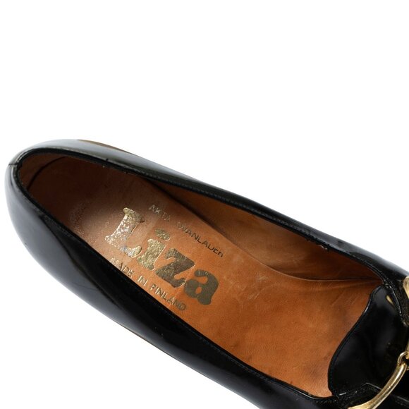 Liza (Finland) 70s, Loafer-Pump Hybrid, Squared Vamp, Gold Horsebit, Equestrian - Picture 4 of 4